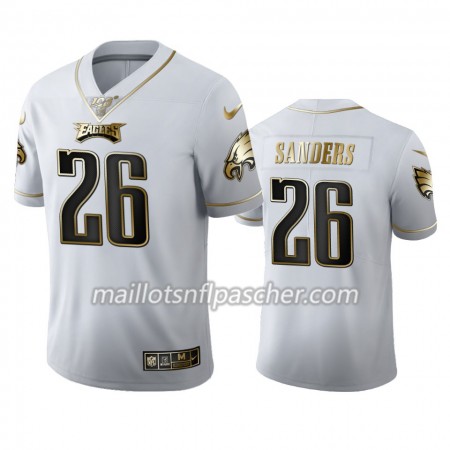 Maillot Philadelphia Eagles Miles Sanders 26 Nike Blanc Golden Edition 100th - Homme